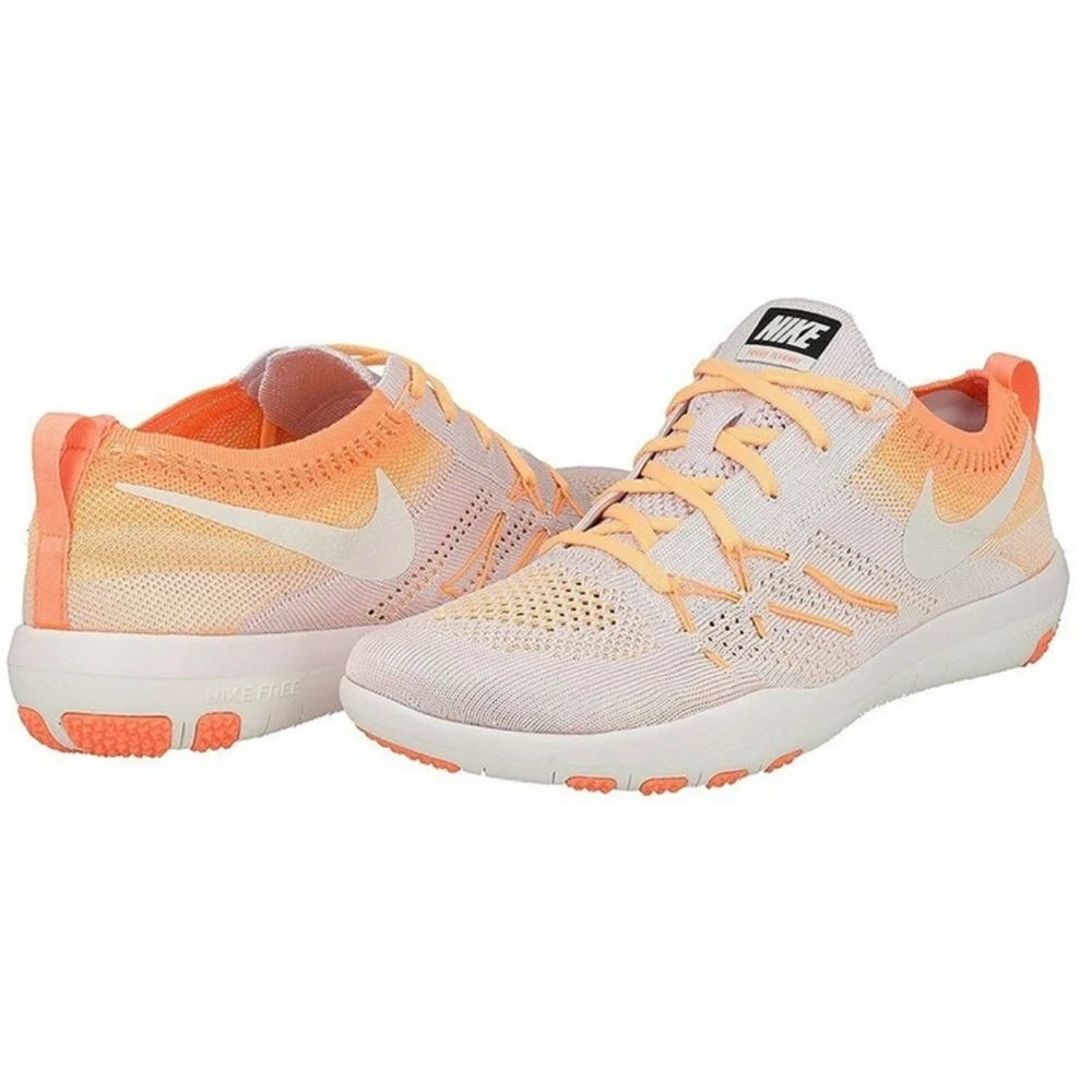 Womens Size 8 Nike Free Run TR Focus Flyknit Running Shoes Orange 844817-500